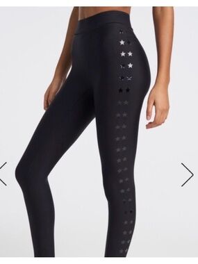 ultracor Black High-Rise Leggings with Star Side Accents